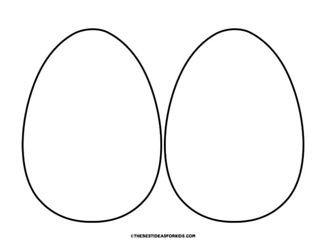 2 Blank Easter Egg templates