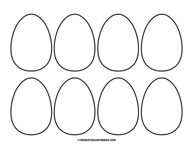 8 Blank Easter Egg Templates