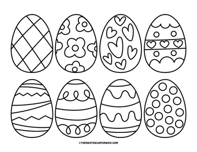 8 Easter Egg Templates