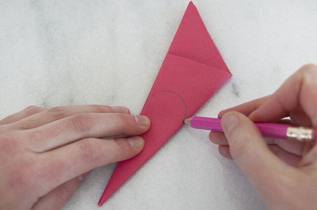 Drawing template onto paper