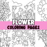flower coloring page cover