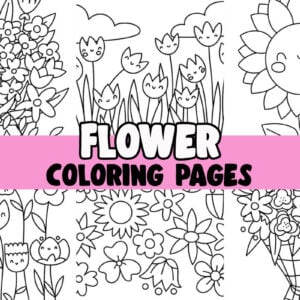 flower coloring page cover