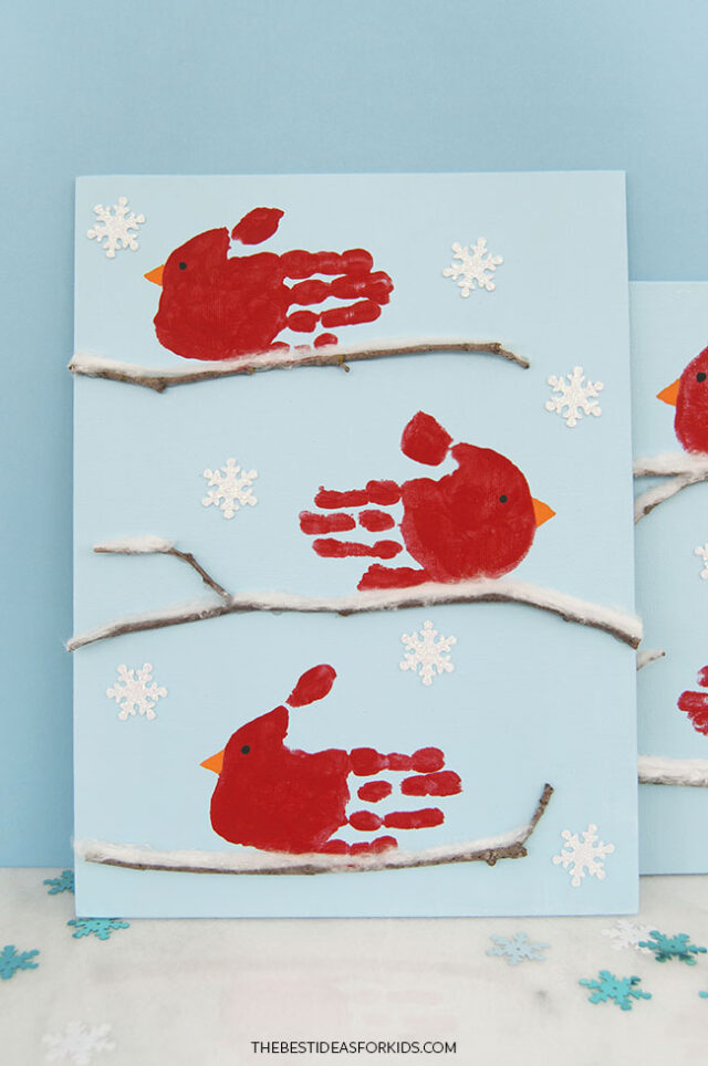 Handprint Cardinal Art
