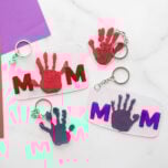 Handprint Shrinky Dink Keychain