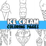 ice cream coloring page cover