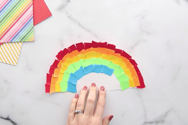 Keep Gluing on Paper to Paper Plate