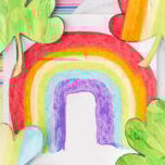 Shamrock Scrape Painting