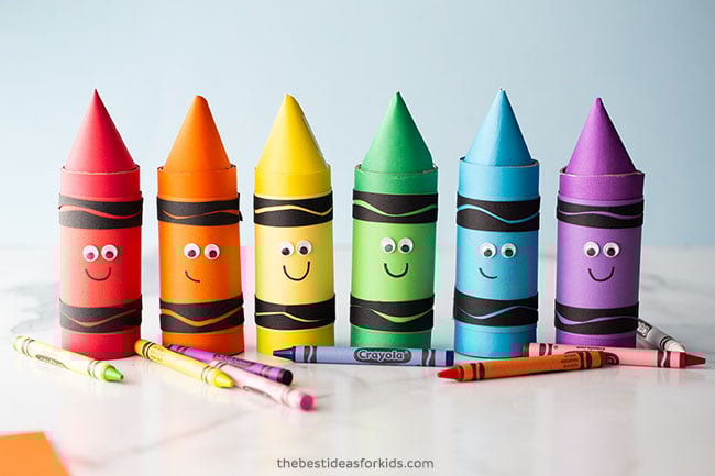 Toilet Paper Roll Crayons Craft for Kids